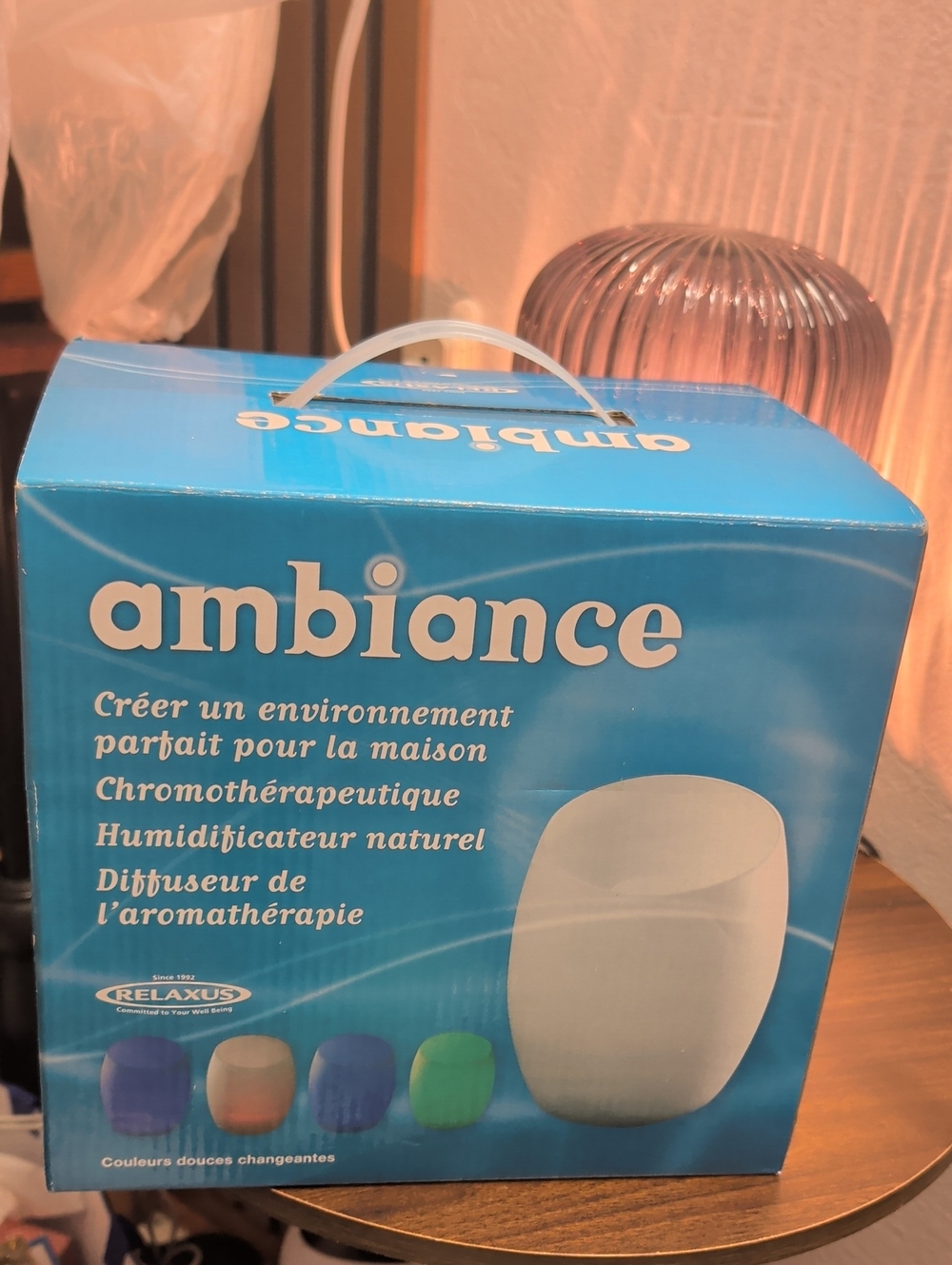 Rexalux Ambiance Aromatherapy Diffuser Humidifier Color Changing Light NIB
